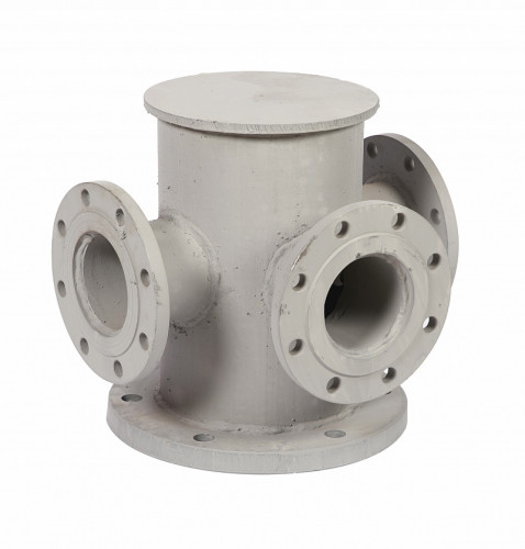 Тройник фланцевый с пожарной подставкой стальной ППТФ 100х100