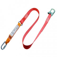 Строп страховочный - лента с амортизатором и карабином - Строп аА+Кс