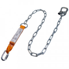 Строп страховочный - цепь с амортизатором и карабином - Строп аГ+Кс