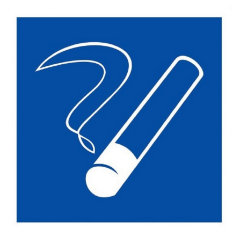 Знак безопасности Место курения D03 (200х200 мм, пленка ПВХ)