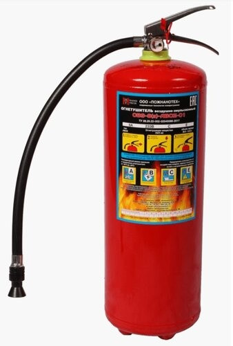 Огнетушитель воздушно-эмульсионный ОВЭ-8 (з) АВСЕ,  летний (до +0°С)